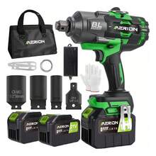 2100 N.m Llave De 3/4 Impacto Inalámbrica Electrica 2batería,Herramientas domésticas,Llave eléctrica,Llave eléctrica doméstica,Llave de tubo - Verde - Ver 1