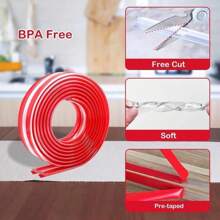 Tiras de protección de borde de silicona - Protectores de esquina de plástico con adhesivo previo, libres de plomo - Protectores de parachoques transparentes antichoque para muebles, gabinetes, mesas, cajones - Para el hogar y la oficina - Protege los muebles contra daños - Regalo ideal para estrenar casa