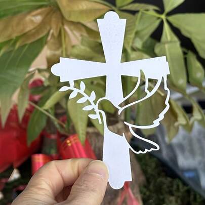 1 pieza Corte y molde de metal en forma de cruz, plantilla de marco de cruz para DIY, troquelado y estampado para tarjetas de felicitación, álbumes y decoración artesanal