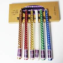 4pcs/8pcs Vintage Spiral Multi-Color Candles, 10-Inch Candles - 4pcs Taper Candle Set, Create Romantic Dining Atmosphere, Essential Home Decor Gift, Birthday Graduation Gift, Long Candles, Tall Candle Holders, Suitable For Home Dinner, Party, Wedding, Church, Unisex Gift - Multicolor - View 11