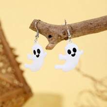 Halloween Earrings Scary Funny Skull Spider Pumpkin Ghost Black Cat Halloween Stud Earrings Jewelry