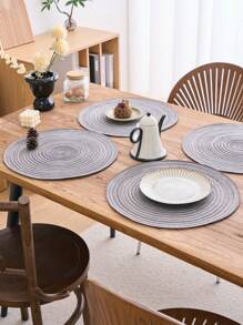 1/4/6/12 件波西米亚圆形编织餐垫，家庭厨房用品，餐桌垫，用于放置杯子、碗、盘子，适用于咖啡桌、办公桌、日常使用、节日、派对、婚礼、晚宴、家居和宿舍装饰