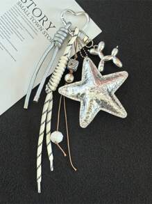 1PC Y2K Style Pink Star Bag Accessory, Chenille Bag Accessory, Keychain Accessories Car Pendant Can Be Used For Bag Pendant Pendant. Gifts Valentine'S Day Stylish For Teen Girls Women College Students Teacher White-Collar Workers Rookies & White-Collar Workers Gift Accessories Decor Present Car Accessories Women Key Chain Charms Back To School Supplies Gifts For Teachers