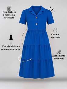 Milimetrica Women Long Dresses - 寶藍色 - 查看 7