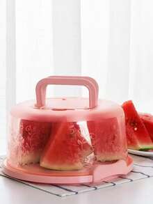 1 pieza Caja portátil para tartas y cupcakes con tapa y asas, contenedor de almacenamiento de tartas para bodas, cumpleaños, Navidad, hornear, fiestas