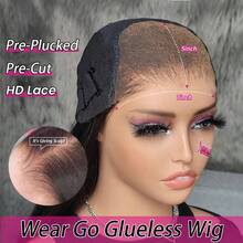 ISEE HAIR Wear Go 7*5 HD Lace Glueless Water Wave Wigs Pre Plucked & Pre-Cut 180% 8-30 Inch Lace Closure Natural Color Wigs With Natural Hairline Human Hair Daily Use For Women - SNatural - View 4