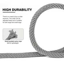 1 件套防滑尼龙编织狗绳，适合小型、中型和大型犬 - 灰色 - 查看 7