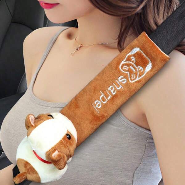 1 pieza Funda para el cinturón de seguridad del coche, diseño extendido y lindo de dibujos animados, unisex, apta para todas las estaciones