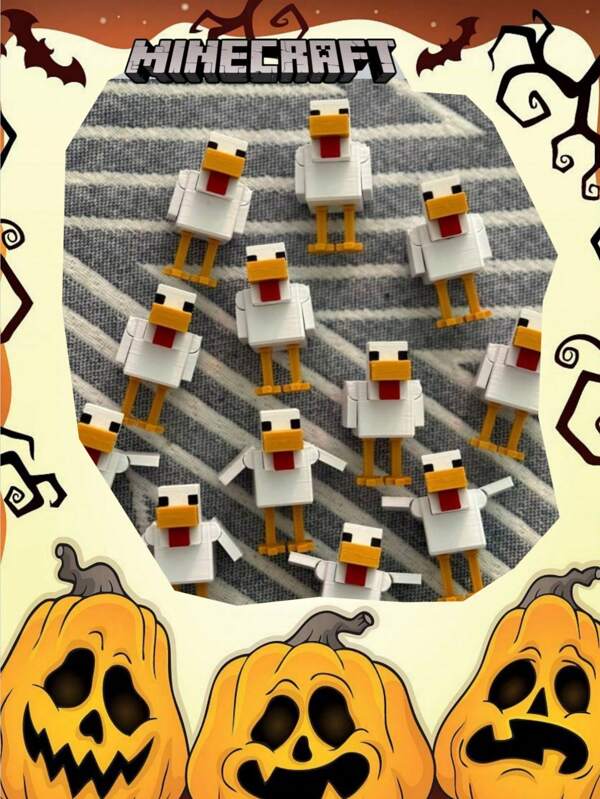 Minecraft 1/2/5pcs Minecraft MC Chicken Desktop Collectible Model, The Best Holiday Gift For Good Friends On Halloween And Christmas, Party Atmosphere Decoration, Perfect Party Decoration, Home Decoration Collectible, Perfect Room Decoration, Christmas Gift Valentine's Day, Ideal Friend Gifts For Birthday Celebrations, Souvenirs, Women's Souvenir, Cute Aesthetic, Valentine Day, Gifts, Decorations, Home Decor, Valentines Gifts