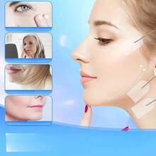 40pcs Face Invisible Lifting Tape Set, Face Training Band Hypoallergenic Transparent Lifting Patches With 4 Adjustable Elastic Bands To Improve Face Smoothness - Transparent 40 Pieces Plus 4 Straps - View 5