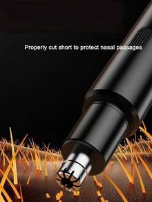 男女通用防水鼻毛修剪器 - 带双刃刀片，低噪音，电动鼻毛修剪器，眉毛修剪器，男士鼻毛修剪器，轻松去除耳毛、鼻毛、眉毛和面部毛发，鼻毛去除工具鼻毛剪刀 - 彩色 - 查看 3