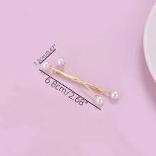 1 Peça Presilha de Cabelo em Formato de Cruz, Presilha de Cabelo com Pérola, Presilha de Franja em Formato de Cruz, Presilha de Cabelo Reto, Presilha de Cabelo Elegante com Pérola, Grampos de Cabelo, Ganchos de Cabelo, Presilhas para Cabelo, Grampos de Cabelo, Barras de Cabelo, Grampos