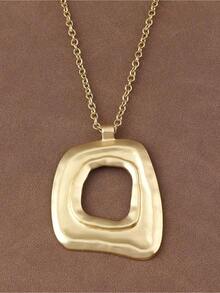 1 Piece Silver/Matte Gold Large Boho Open Charm Pendant Chain Statement Necklace Women,Western Jewelry,Valentine's Day,Jewelry,Necklace,Bracelet Set,Wedding Jewelry,Bracelets Women - Nhiều màu - Xem 5