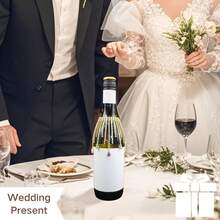 1pc Elegant Crystal Wine Bottle Hanging Decor, Wine Bottle Cap With Tassel, Wedding Engagement Tabletop Decoration, Metallic Luster Desk Decor With Teardrop & Bead Accents, Suitable For Christmas, Valentine's Day, Thanksgiving, New Year - Perfect For Home, Restaurant & Party Decoration - Luxury Gift Idea, Wine Decor, Celebration Accessory - Multicolor - View 5