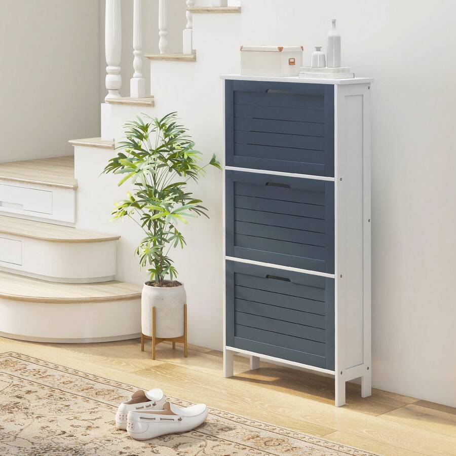 HOMCOM Shoe Cabinets - Xám - Xem 1