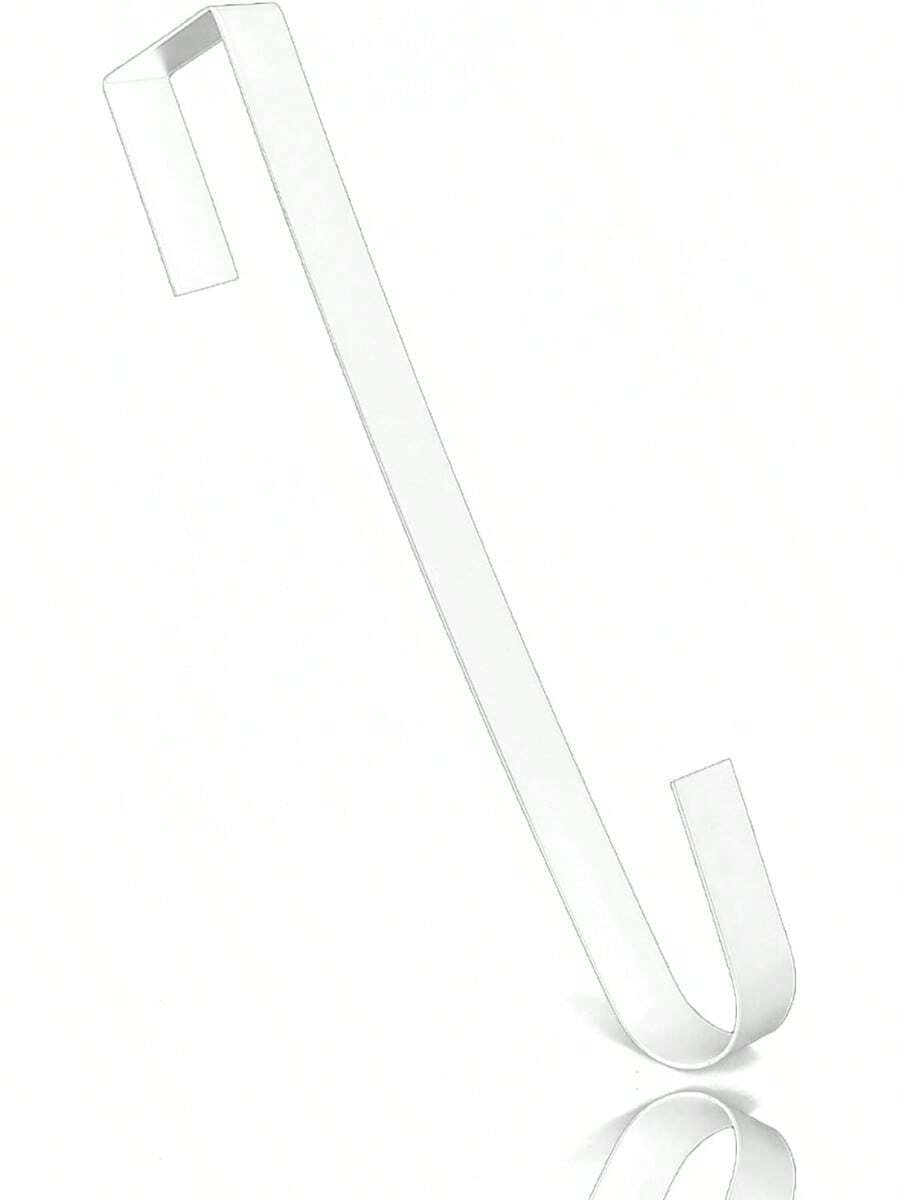 Wreath Hangers Front Door, 15 Wreath Hanger, Indoor Or Outdoor Over Door Wreath Hook Hanger Easter Spring Halloween Xmas Wreath Decorations, Steel Material, 20lb Load Bearing(White) - 1pcs - 查看 1