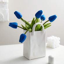 1 pezzo Borsa creativa a forma di vaso di lusso, accessorio per la decorazione della casa in resina minimalista moderna, vaso di fiori, decorazione per la stanza - Multicolore - Visualizzare 9
