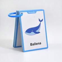 25 Cards Spanish Animal Learning Flash Cards For Kids Preschool Kindergarten Vocabulary Words Learning Cards, Montessori Teacher Must-Have, Children's Spanish Learning Materials - Multicolor - View 7