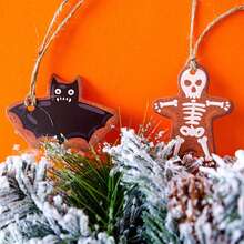 1 张复古万圣节猫和南瓜贺卡 - 节日卡通设计，配有黑猫和南瓜灯，非常适合恐怖季节庆祝活动，适合朋友和家人、秋季万圣节装饰、万圣节壁纸、万圣节礼物、万圣节贺卡 - 彩色 - 查看 6