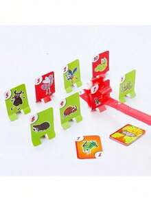 Máscara de rana, cartas para lamer la lengua, juego de mesa, juguete interactivo para niños y adultos, diversión familiar, juegos de rompecabezas de escritorio para fiesta de amigos - Verde - Ver 3