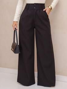 YING ZI Women Pants - 黑色 - 查看 1