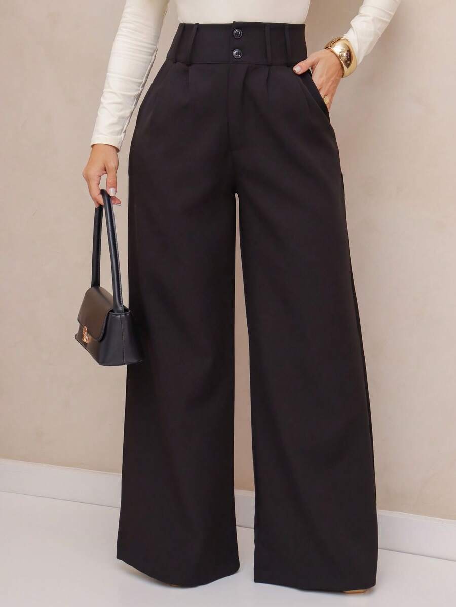 YING ZI Women Pants - 黑色 - 查看 1