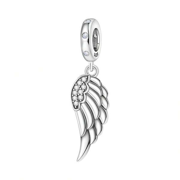 Orstarry 1 Pc Elegant S925 Silver Wing Pendant, DIY Jewelry Making Kit, Perfect Gift For Women, Birthday & Anniversary Present