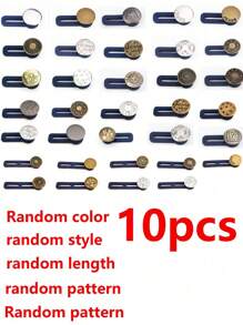 3pcs Random Waist Expansion Button Elastic Button Jeans Expansion Button Waist Extension Detachable Adjustable Universal Seam-Free Button - Multicolor - View 12