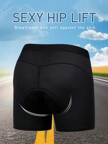 女士帶矽膠墊片的騎行褲,高彈性提臀騎行短褲,一體式健身短褲男士車手短褲