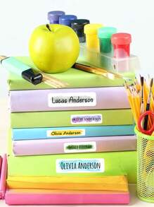 Etiquetas personalizadas con nombre para útiles escolares | Pegatinas impermeables | Etiquetas con nombre personalizadas | Etiquetas para guardería. Etiquetas con nombre para útiles escolares | Pegatinas impermeables personalizadas Etiquetas con nombre personalizadas | Etiquetas para guardería - Multicolor - Ver 2