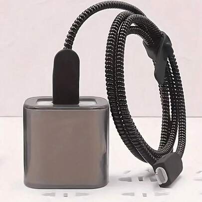 Set de 5 piezas de protectores de cable y adaptador de carga negros compatibles con 14/15 Pro Max, 13/12/11 de 18W/20W, accesorios de cargador anti-doblado, regalo para novio/novia, accesorios de cargador Nan, accesorios de teléfono