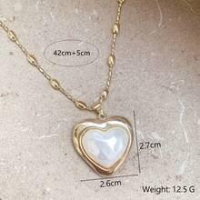 1pc Christian Cross Pendant Religious Jewelry Pearl Charms Elegant 18k Gold Plated Heart Pendant Necklace DIY Jewelry - Gold - View 8