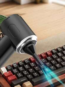 1pc Portable Wireless Multifunctional Vacuum Cleaner, 4-In-1 Vacuum/Blow/Suction/Charge, Small, USB Rechargeable, Wet & Dry Cleaning For Home And Car, Dual-Use Blower And Vacuum - Multicolor - View 6