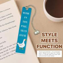 Dấu trang hình ngỗng dễ thương, dấu trang kim loại thời trang dành cho người yêu sách, dấu trang hình sâu sách màu hồng, phụ kiện cho sâu sách, món quà tuyệt vời cho độc giả, quà Giáng sinh/sinh nhật cho câu lạc bộ sách. - Nhiều màu - Xem 3