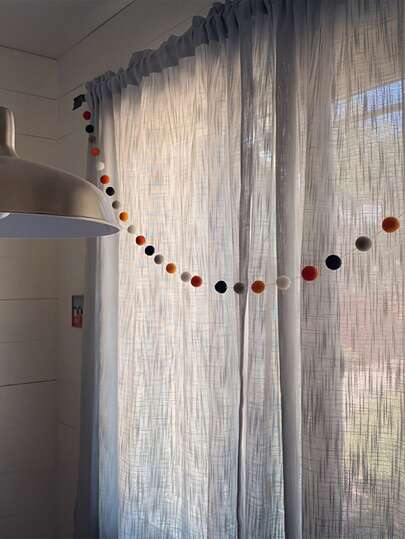 25 Ball Autumn Wreath, Orange And Black Felt Balls With Ghosts And Pumpkin Balls, Banner, Suitable For Thanksgiving Party Decoration Home Decor Christmas Decorations Room Decor Christmas Winter