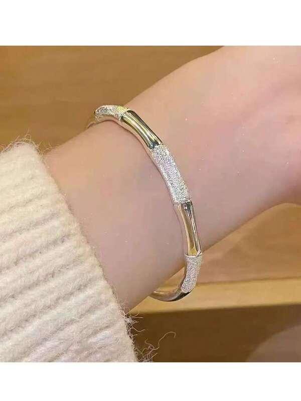 1 szt. Regulowana bransoletka z skręconej liny ze srebra platerowanego miedzią