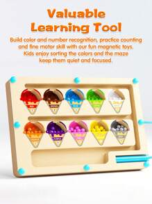 Magnetic Color And Number Maze, Wooden Color Classification Maze, Wooden Color Matching Learning Counting Puzzle Board, Montessori Counting Matching Games Color Sorting Board, Montessori Fine Motor Skills Toys For Kids Ages 3+Halloween, Magnetic Toys, Magnetic Game, Kids, Magnetic Stones Game, Montessori Learning, Number Blocks, Magnetic Toys Magnetic, Toddler,Montessori Toys,Toys,Kids Toys