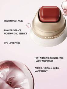 Little Ondine 4g/0.14oz Multi-Purpose Makeup Stick E02, Lightweight & Hydrating, Brightening & Natural, Long-Lasting, Easy To Apply, Portable, Can Be Used As Blush, Eyeshadow, Lipstick To Create A Fresh Makeup Look