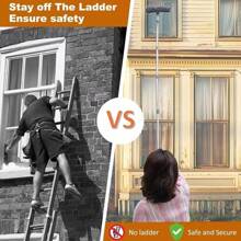 Telescopic Extendable Window Cleaner Equipment Glass Cleaning 4.5m Squeegee UK - Grey - View 5