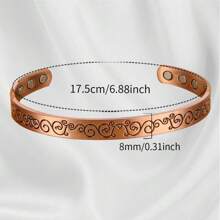 Copper Bracelet For Men Women, Magnetic Bracelets For Men With 3500 Gauss Magnets, Copper Jewelry Adjustable Cuff Bangle For Christmas Gift