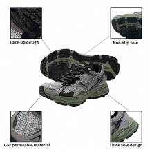 Mizuno Tênis de Corrida RACER S para Homens e Mulheres, Leve, Respirável, Casual, Transporte, Fitness, Tênis de Corrida Rodoviária D1GH2235-13 - cinza claro/preto/verde escuro - Visão 6
