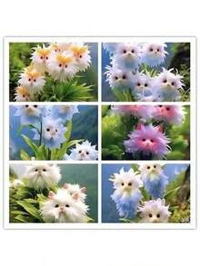Reyrs Vitality Seeds Rich Fragrance Heat-Resistant Collection Of Flowers, Potted Plants, Green Plants, Cold-Resistant Cats, Color-Absorbing, Flowers, Orchids, Indoor And Outdoor Flowers, Formaldehyde Removal Resistant To Dryness And Able To Survive - 混色[四季花開]10球 - 查看 1