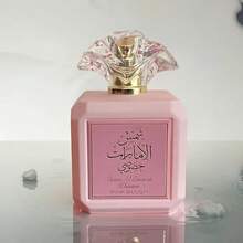 Shams Al Emarat Khususi Pink Blush Perfume Spray 3.4oz (100ml) - Floral & Musk Scent, Elegant Pink & Golden Packaging, Natural Spray For Women, Fresh Fragrance, Luxury Packaging, Sophisticated Design, Highquality Scent - Hồng - Xem 1