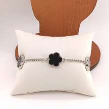 1 pièce Bracelet homme classique et élégant à motif de trèfle à cinq feuilles porte-bonheur