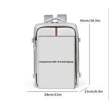 Cabin Flight Bag Backpack 42*28*21cm Travel Rucksack Overnight Carry On Luggage - Grey - View 6