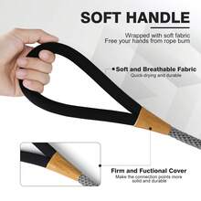 1 件套防滑尼龙编织狗绳，适合小型、中型和大型犬 - 灰色 - 查看 5