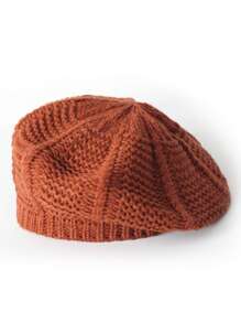 1 件女士粗纱纯色休闲贝雷帽及百搭秋季配饰 - 彩色 - 查看 18