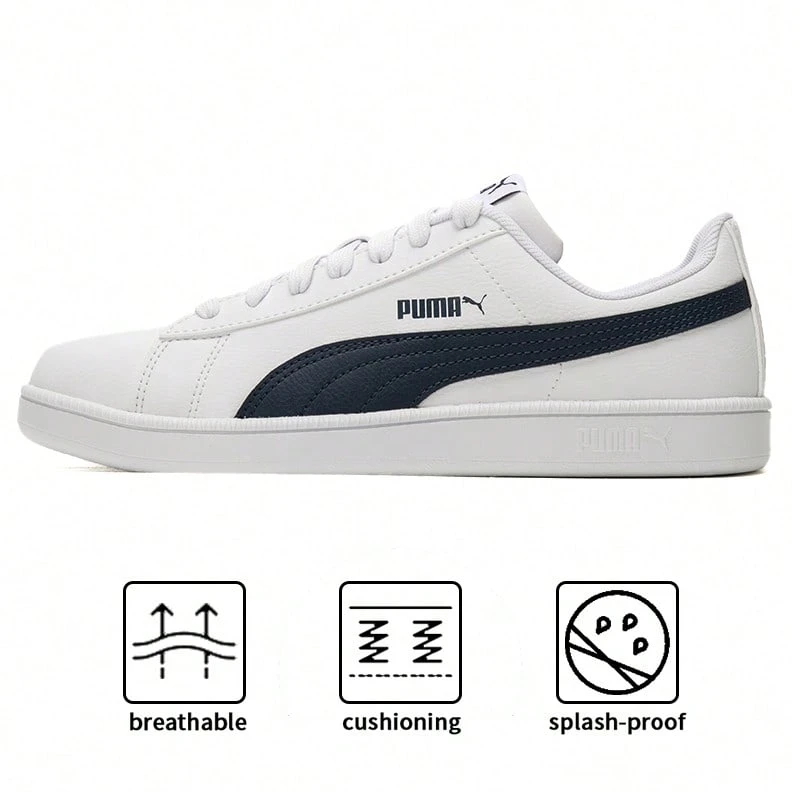 Puma 女士低帮轻便休闲旅行户外运动鞋 - 彪馬白-海軍藍 - 查看 1