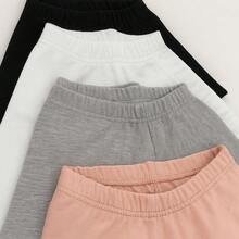 Kit 4 Shorts Infantil Básico Conforto e Liberdade  Básico, versátil para o Dia a Dia - branco-rose-branco-cinza - Visão 2