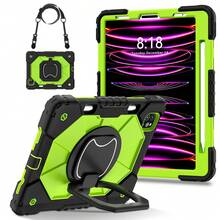 Colorblock Handheld Rotating Shockproof Protective Case With Shoulder Strap For Apple IPad Mini 7, IPad Mini 6, IPad 6th (9.7-Inch), IPad Pro 9.7 (2016), IPad 5th (9.7-Inch), IPad 10.2 7th Gen 2019, IPad 8th (10.2-Inch), IPad 9th Gen (10.2-Inch), IPad 11(A16 2025), IPad 10th (10.9-Inch), IPad Air 4th (10.9-Inch), IPad Air 5th Gen 2022, IPad Air 11-In.(M2)-2024, IPad Air 11(M3 2025)